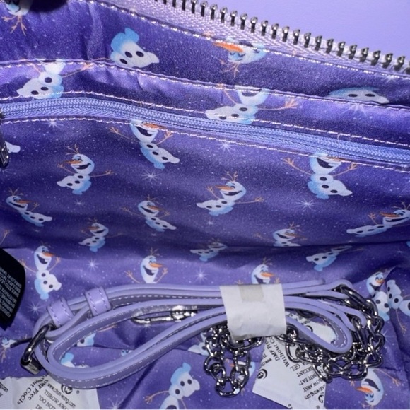 Loungefly Disney Frozen Elsa Olaf Anna Kristoff Castle Crossbody Bag/purse - Picture 11 of 12
